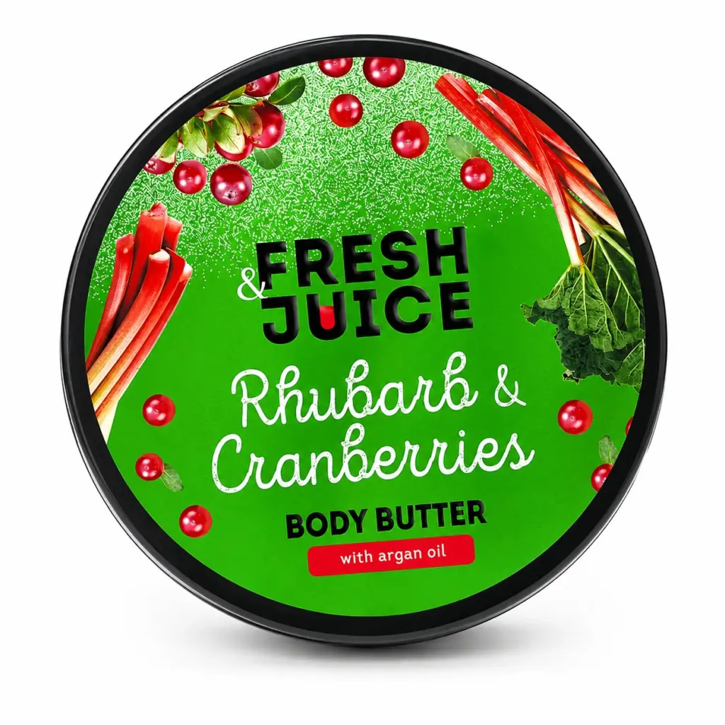 Fresh Juice Body Butter – Rhubarb & Cranberries with Argan Oil