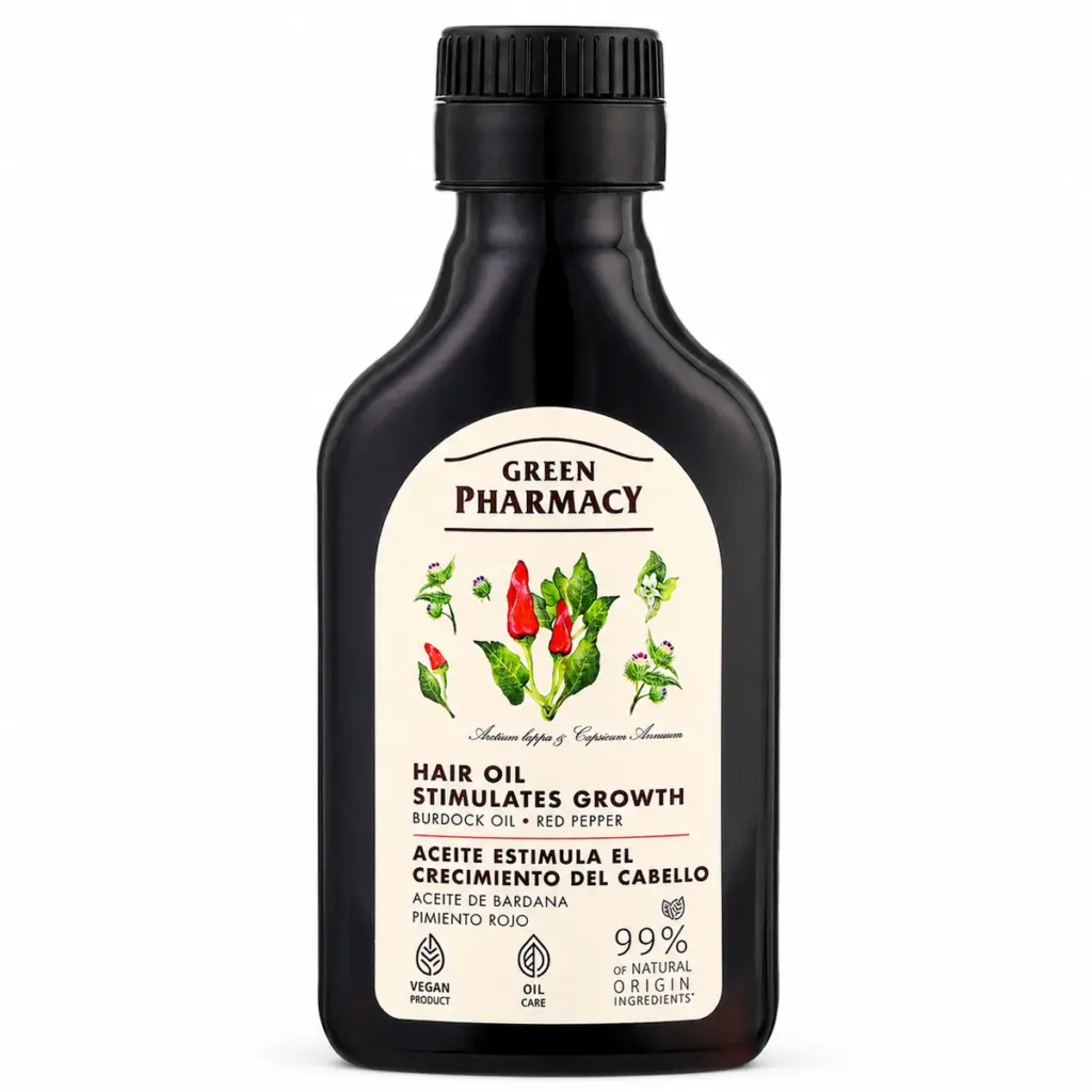Green Pharmacy Hair Growth Oil – Burdock & Red Pepper – 100ml