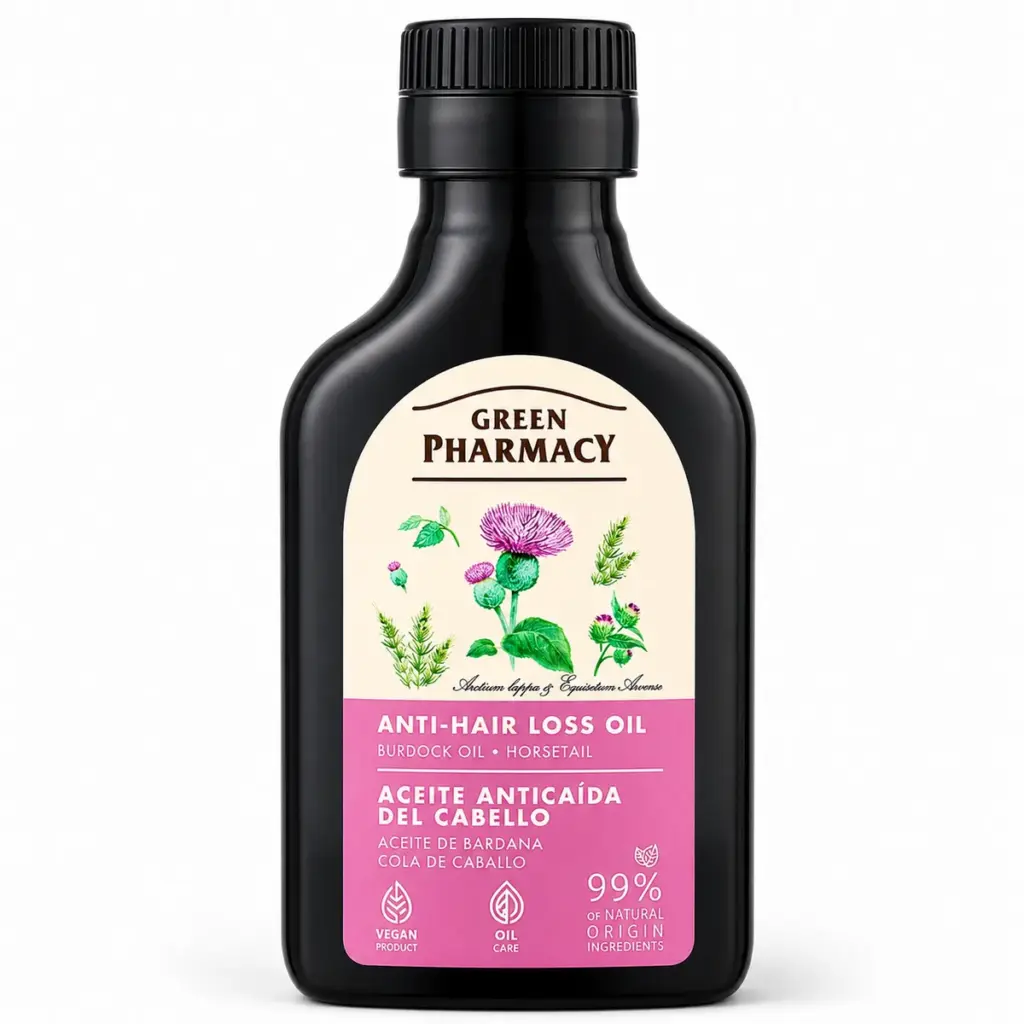 Green Pharmacy Anti-Hair Loss Oil – Burdock & Horsetail – 100ml
