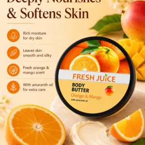 Fresh Juice Body Butter – Orange & Mango with Amaranth Oil