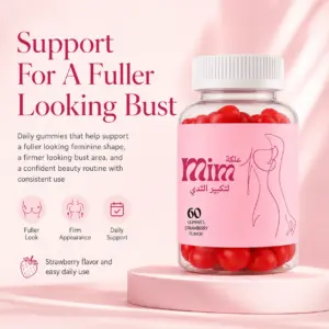 MIM Beauty Breast Enhancement Gummies – Strawberry – 60 Count