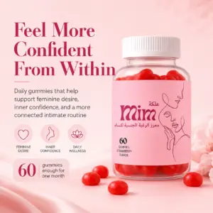 MIM Beauty Women’s Libido Support Gummies – Strawberry – 60 Count