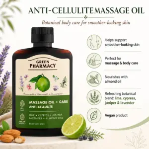 Green Pharmacy Anti-Cellulite Massage Oil – Lime, Citrus & Juniper – 200ml