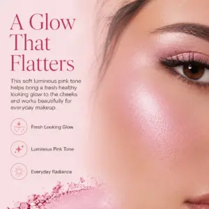 MIM Beauty Pressed Highlighter – Vibrant Pink Shimmer