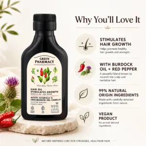 Green Pharmacy Hair Growth Oil – Burdock & Red Pepper – 100ml