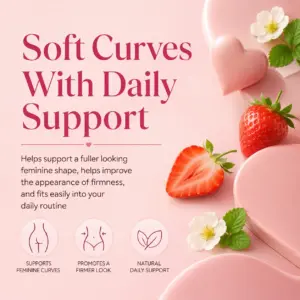 MIM Beauty Breast Enhancement Gummies – Strawberry – 60 Count