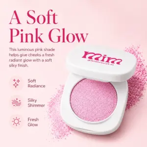MIM Beauty Pressed Highlighter – Vibrant Pink Shimmer