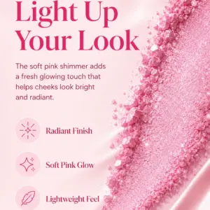 MIM Beauty Pressed Highlighter – Vibrant Pink Shimmer